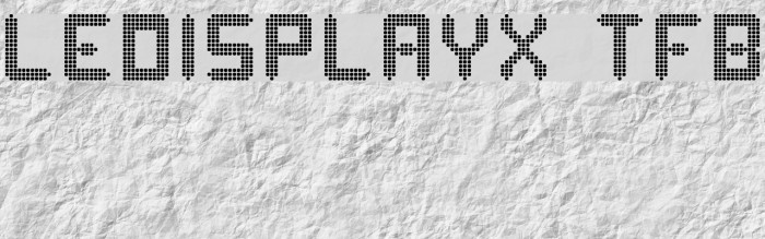 ledisplayx tfb Schriftart examples