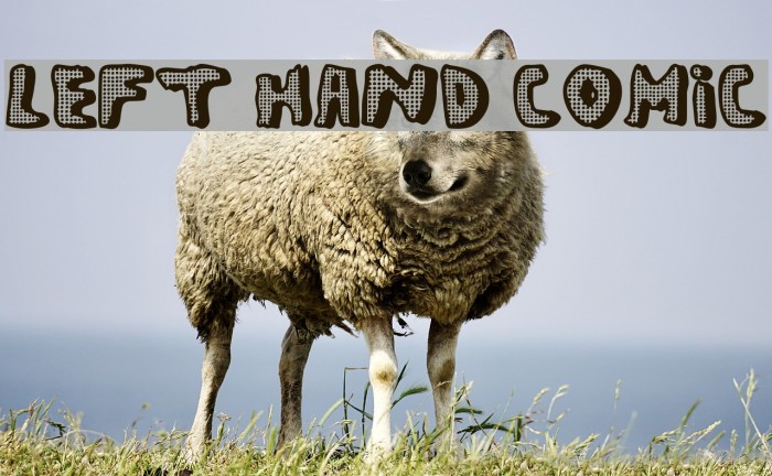 left hand comic Font examples