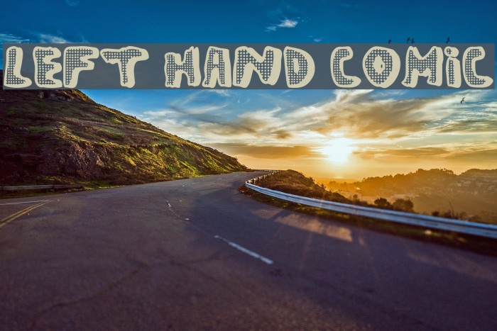 left hand comic Font examples