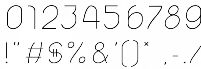 lelim 200 Font OTHER CHARS