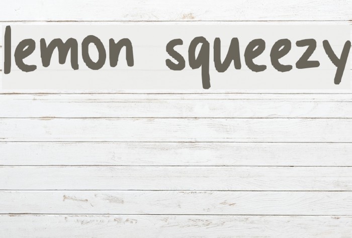 lemon squeezy Font examples