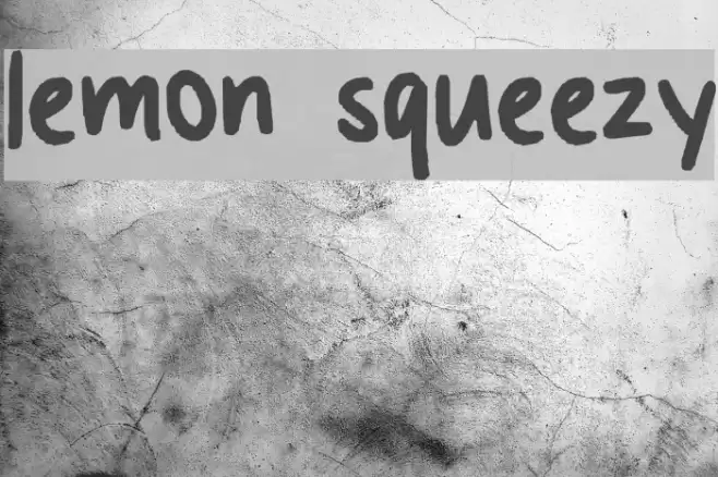 lemon squeezy Font examples