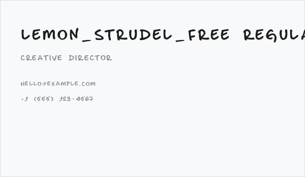 lemon_strudel_free Regular Business Card