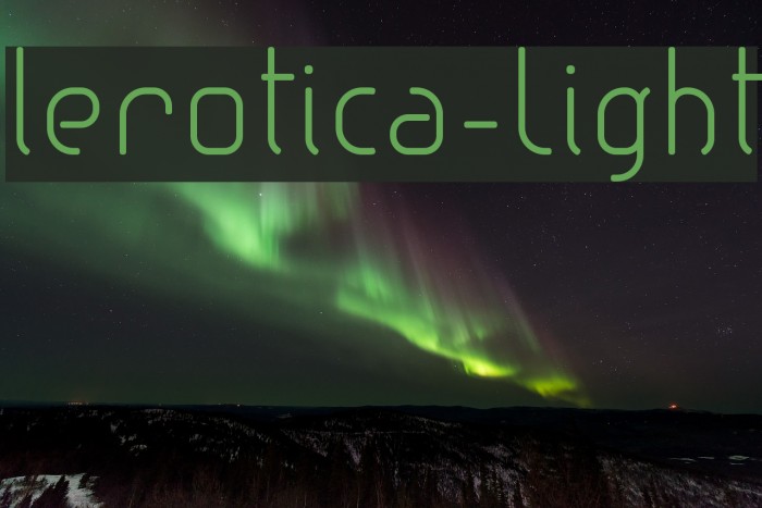 lerotica-Light Font examples