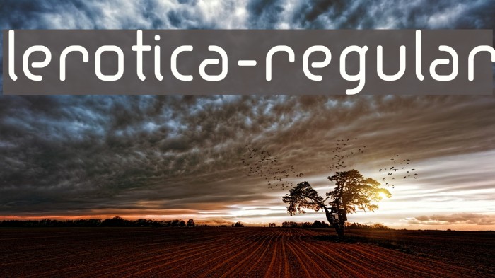 lerotica-regular Font examples