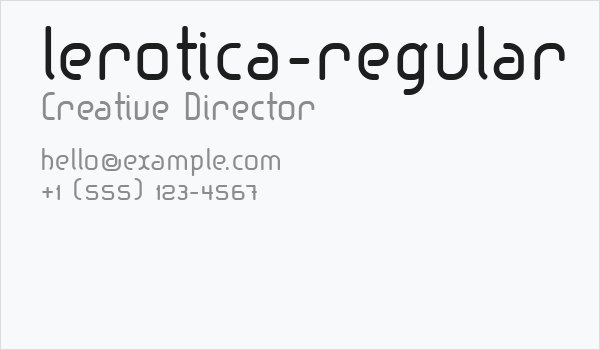 lerotica-regular Business Card