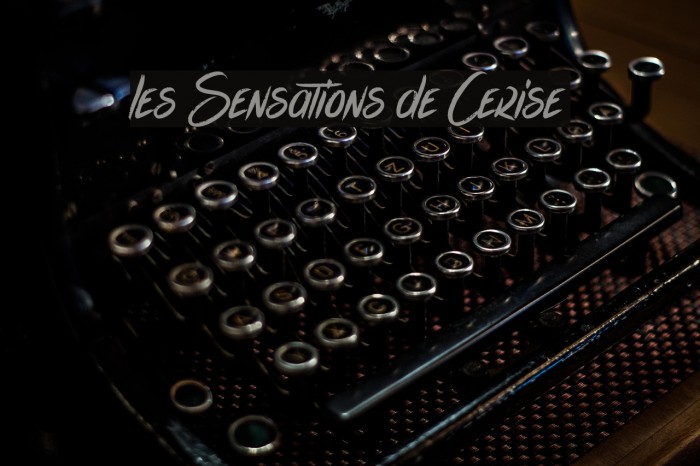 Les Sensations De Cerise Font - Ffonts.net