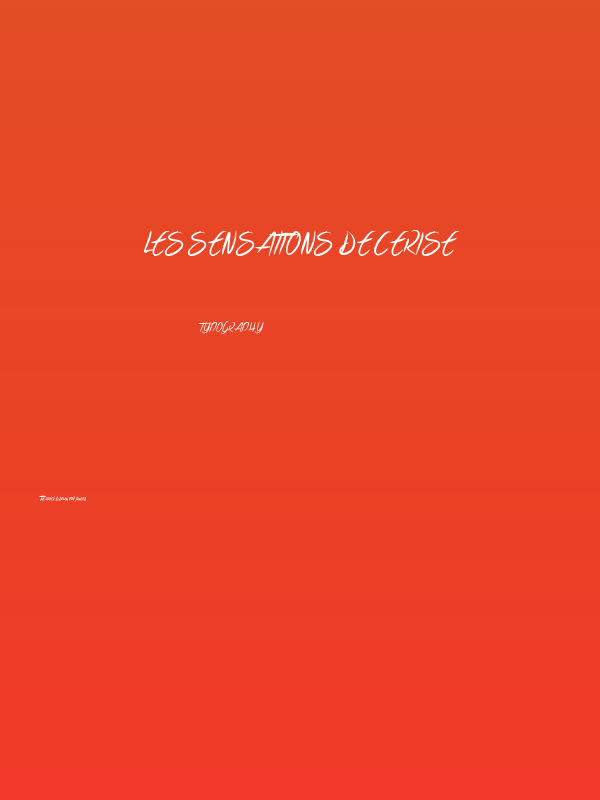 les Sensations de Cerise Poster