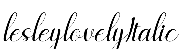 lesley lovely Italic  Frei Schriftart Herunterladen