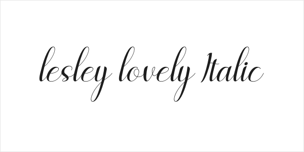 lesley lovely Italic Logo