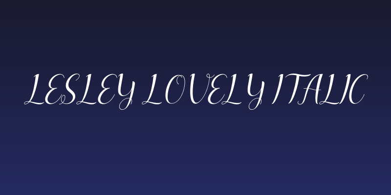 lesley lovely Italic Social Header