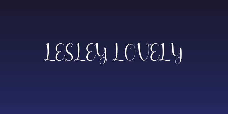 lesley lovely Social Header