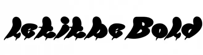let it be Bold  Скачать бесплатные шрифты