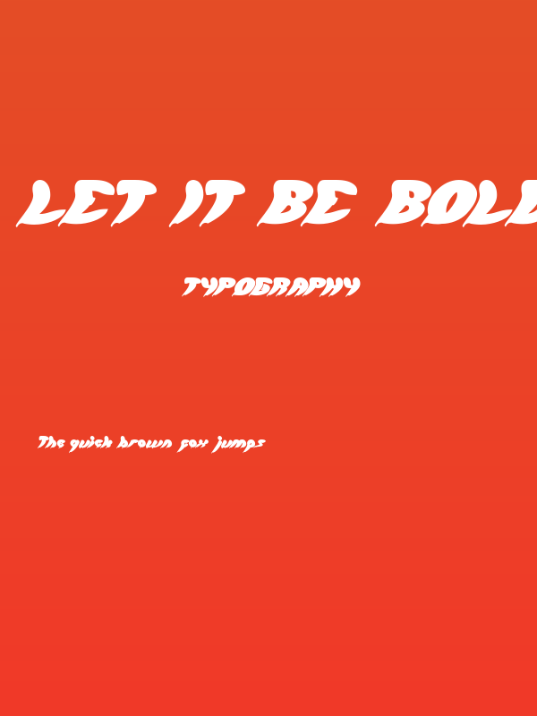 let it be Bold Poster