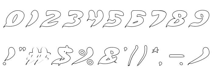 let it be-Hollow Font OTHER CHARS
