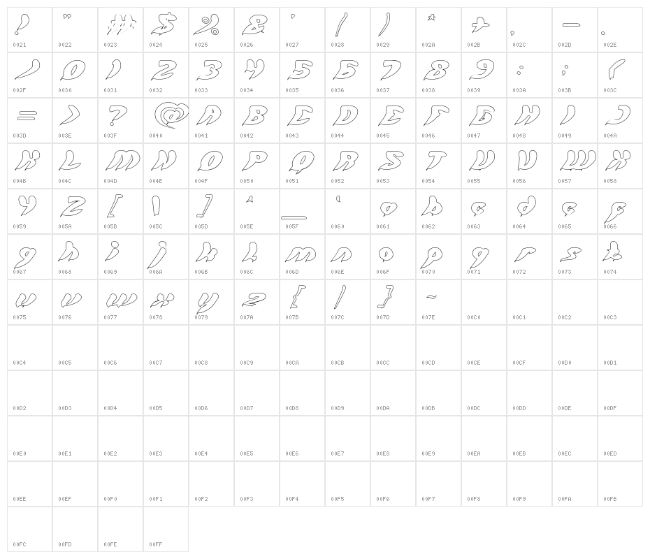 let it be-Hollow Character Map