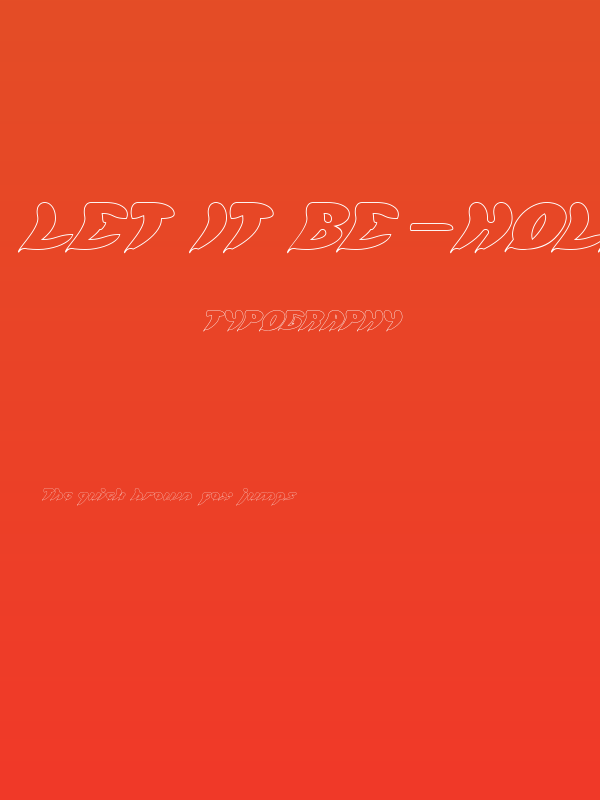 let it be-Hollow Poster