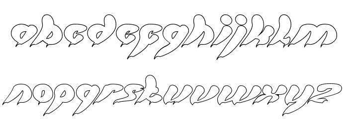 let it be-Hollow Font LOWERCASE