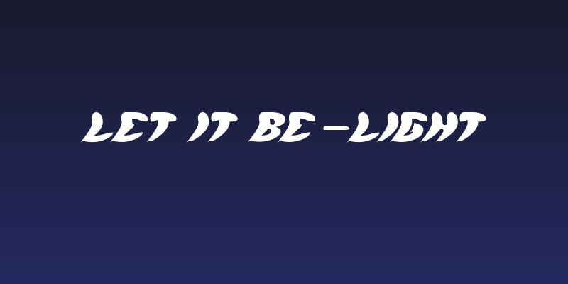 let it be-Light Social Header