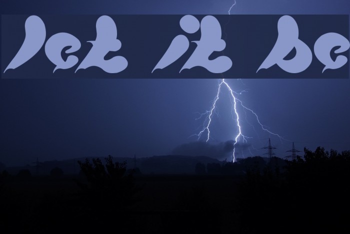 let it be Font examples