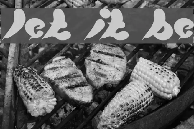 let it be Font examples