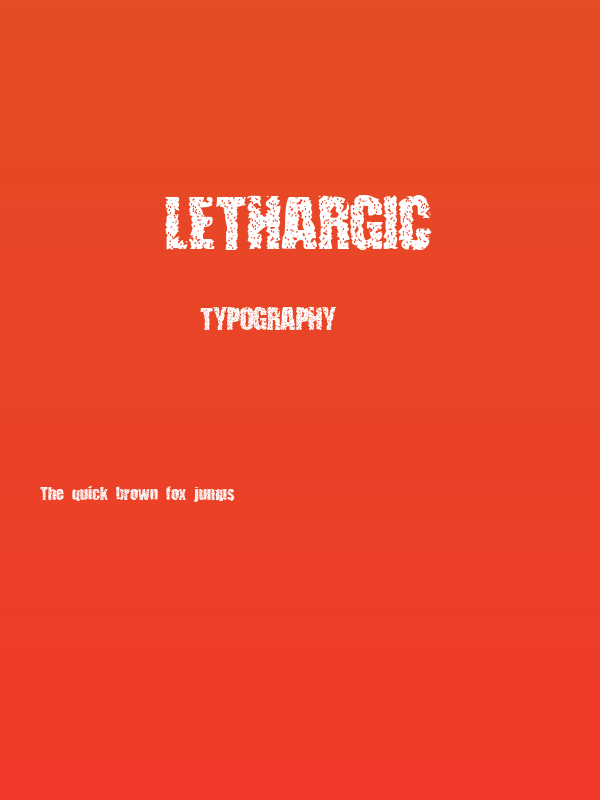 lethargic Poster