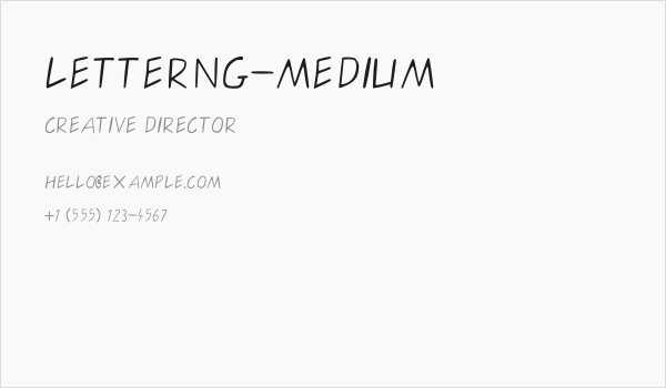 letterng-medium Business Card