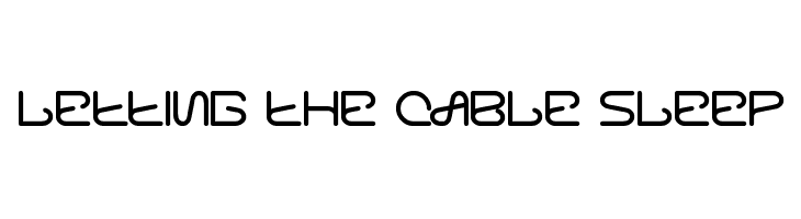 letting the cable sleep  font caratteri gratis