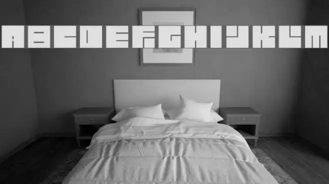 lettres carrées Font examples