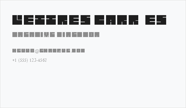 lettres carrées Business Card