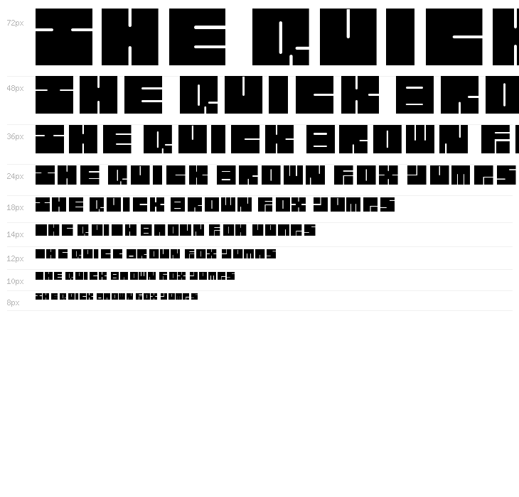 lettres carrées Waterfall