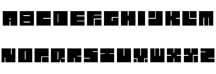 lettres carrées Font LOWERCASE
