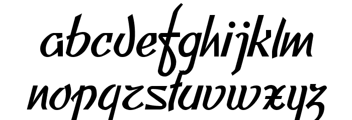 LFclipped Font LOWERCASE
