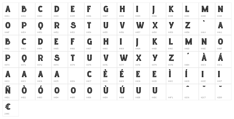 LGFELUCIDARTITULARES-Regular Character Map