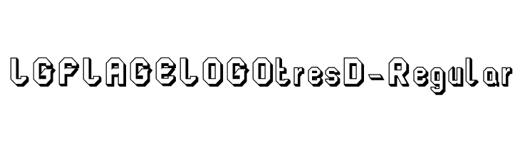LGFLAGELOGOtresD-Regular  font caratteri gratis