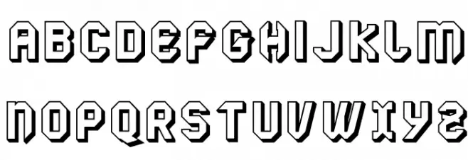 LGFLAGELOGOtresD-Regular フォント 大文字