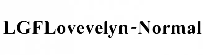 LGFLovevelyn-Normal  नि: शुल्क फ़ॉन्ट्स डाउनलोड