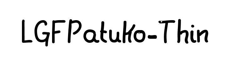 LGFPatuko-Thin  les polices de caractères gratuit tlcharger