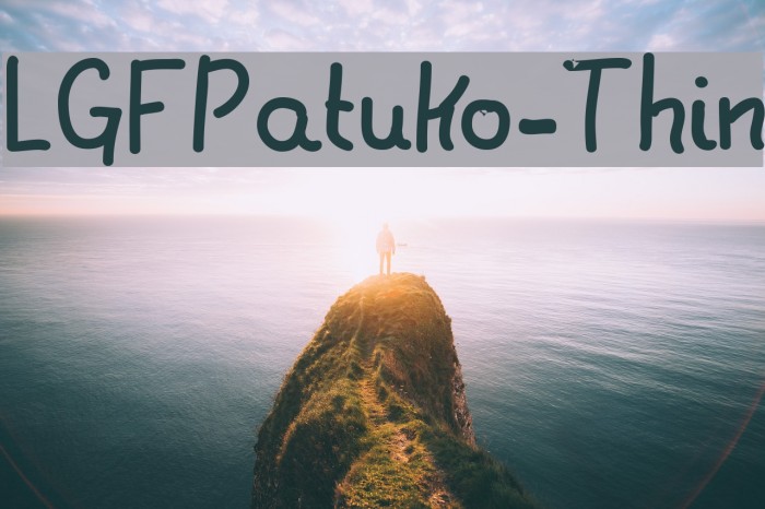 LGFPatuko-Thin Font examples
