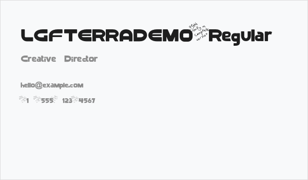 LGFTERRADEMO-Regular Business Card
