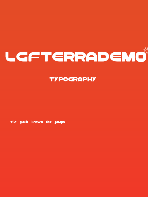 LGFTERRADEMO-Regular Poster