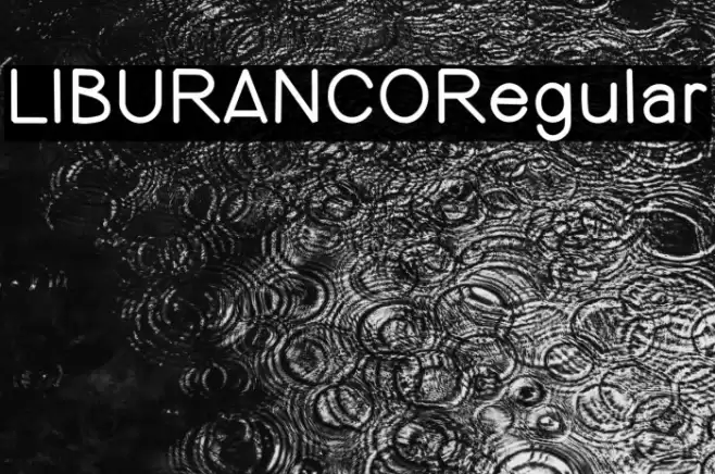 LIBURANCORegular Font examples