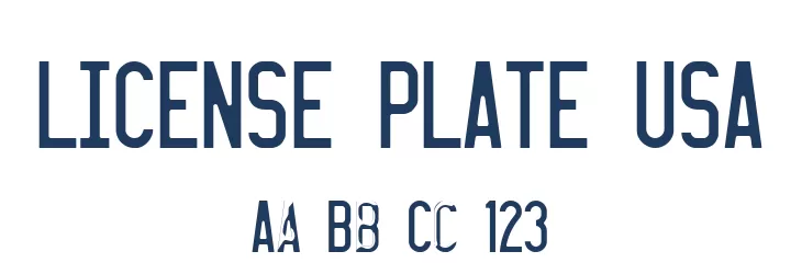 LICENSE PLATE USA