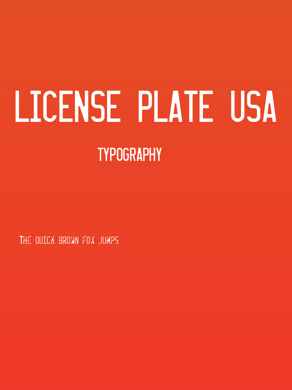 LICENSE PLATE USA Poster