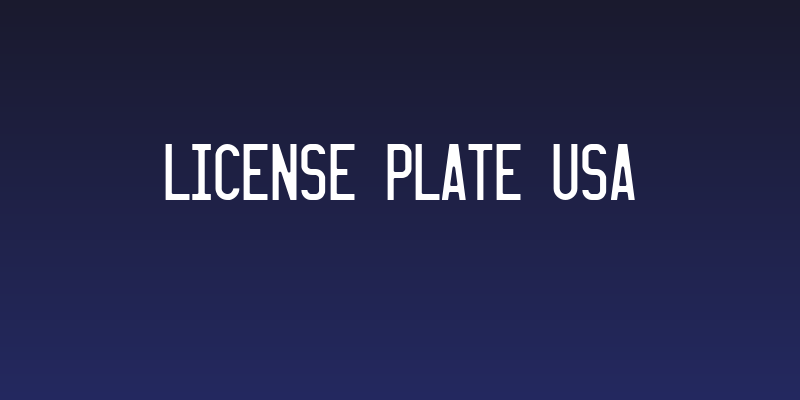 LICENSE PLATE USA Social Header