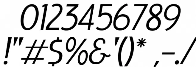 LIEUR Italic Font OTHER CHARS