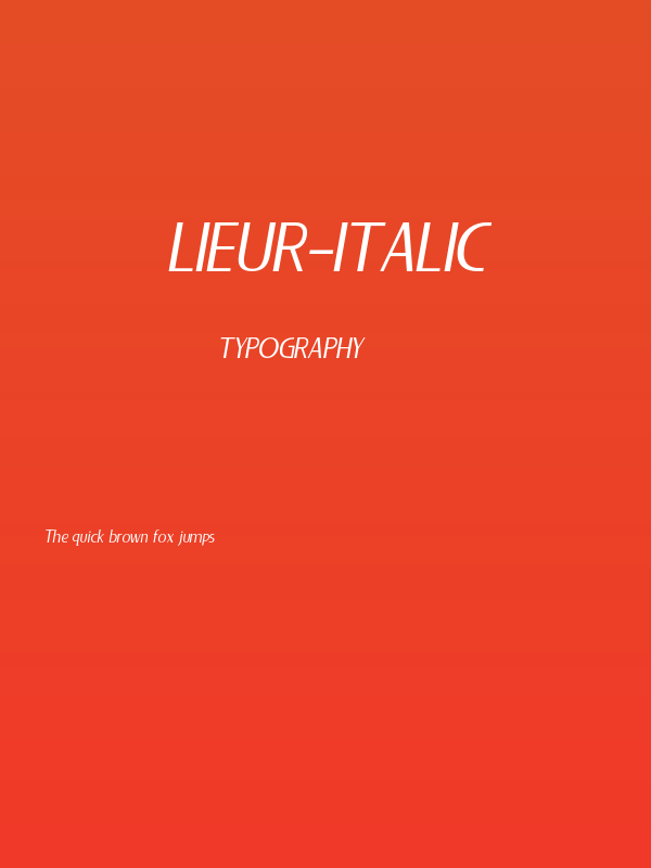 LIEUR-Italic Poster