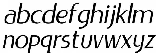 LIEUR-Italic फ़ॉन्ट लोअरकेस