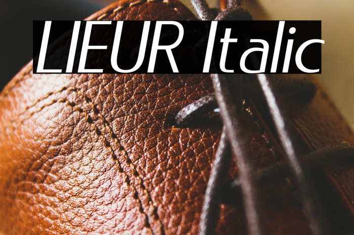 LIEUR Italic Example 1