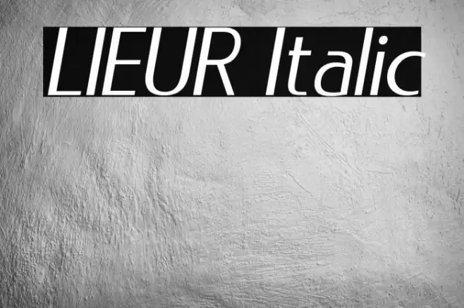 LIEUR Italic Font examples